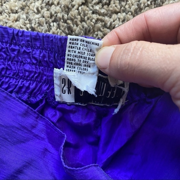 Vintage Silk Purple Pants Sz Medium - Picture 6 of 8